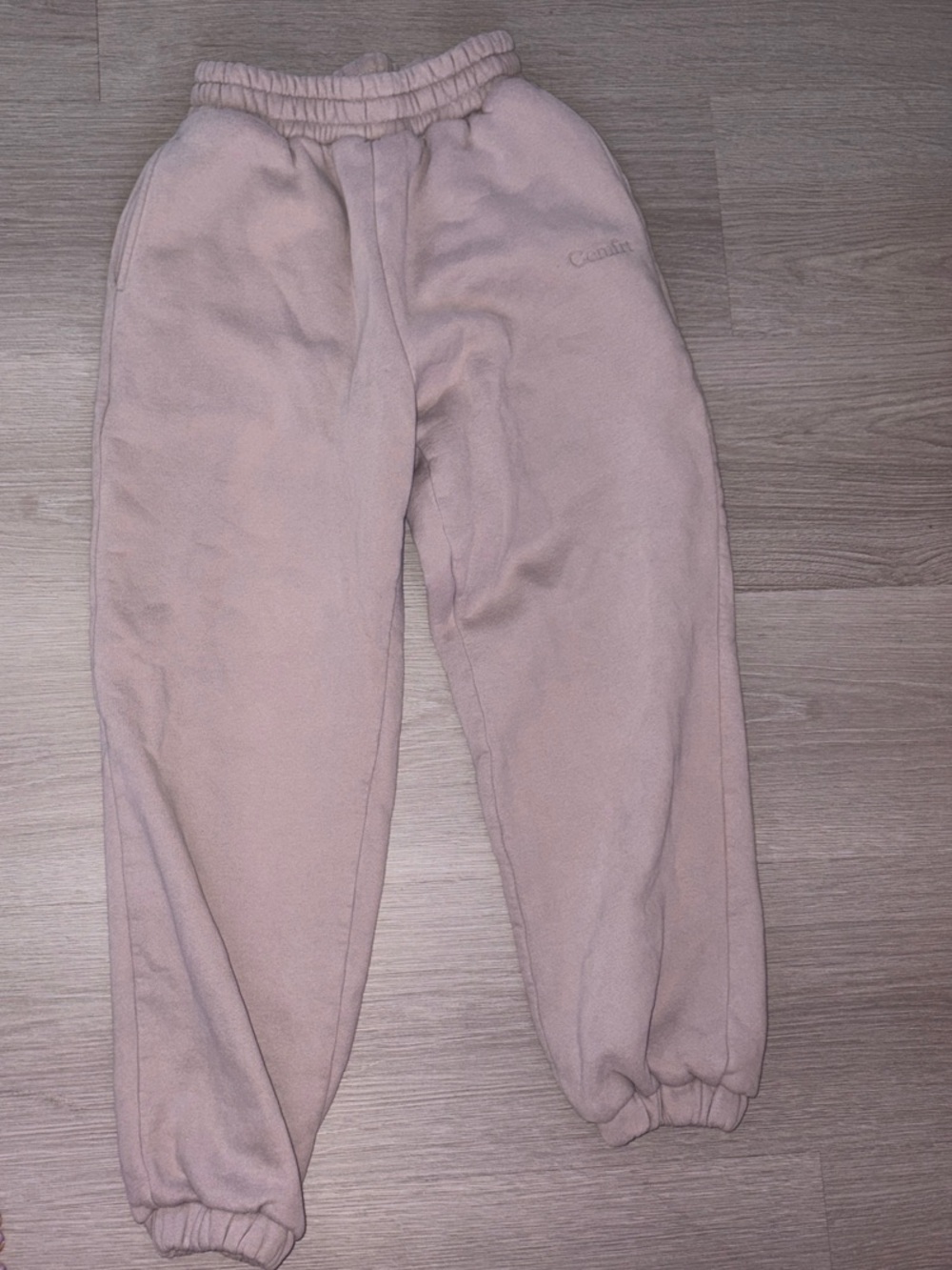 Comfrt Oversized Beige Jogger Sweatpants Cozy Lounge Pants